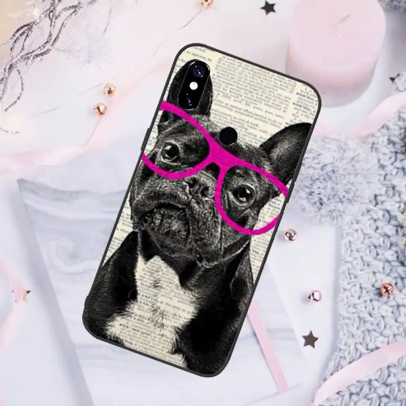 

Cute Funny French Bulldog Phone Case For Xiaomi Redmi 4x 5 plus 6A 7 7A 8 mi8 8lite 9 note 4 5 7 8 pro