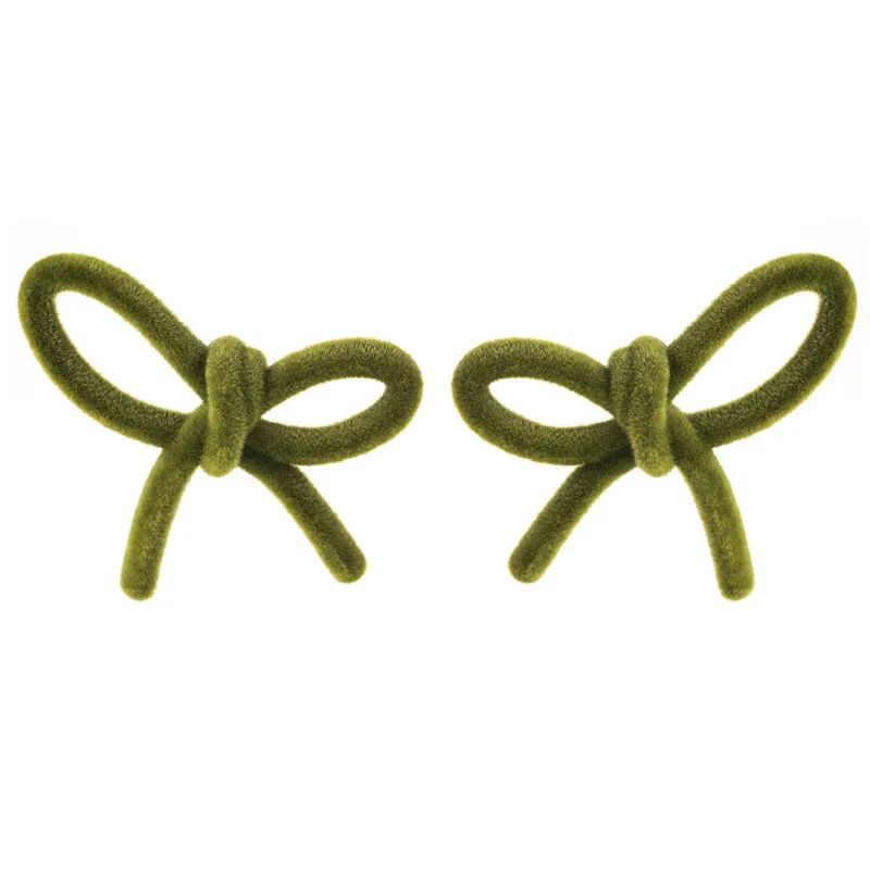 Pauli Manfi 2019 New Autumn and Winter Metal Gold Velvet Multicolor Irregular Bow C-shaped Fashion Personality Simple Earrings | Украшения