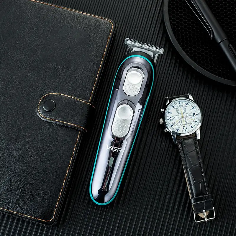 저렴한 USB 전기 클리퍼 미세 조정 면도기, LED 조명 합금 내마모성 커터 헤드 저소음