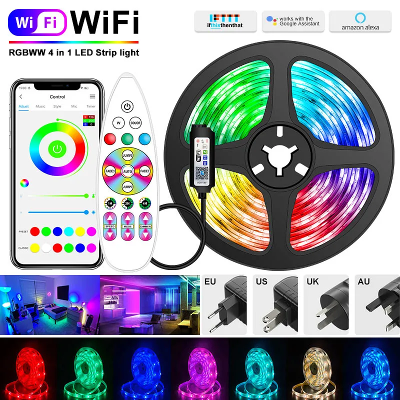 

Светодиодная лента RGB 5050 с поддержкой Wi-Fi и Bluetooth