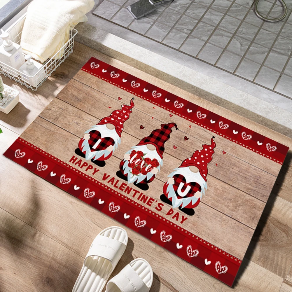 

Valentine's Day Faceless Doll Doormats Kitchen Home Decor Carpets Living Room Antislip Carpet Home Decorations