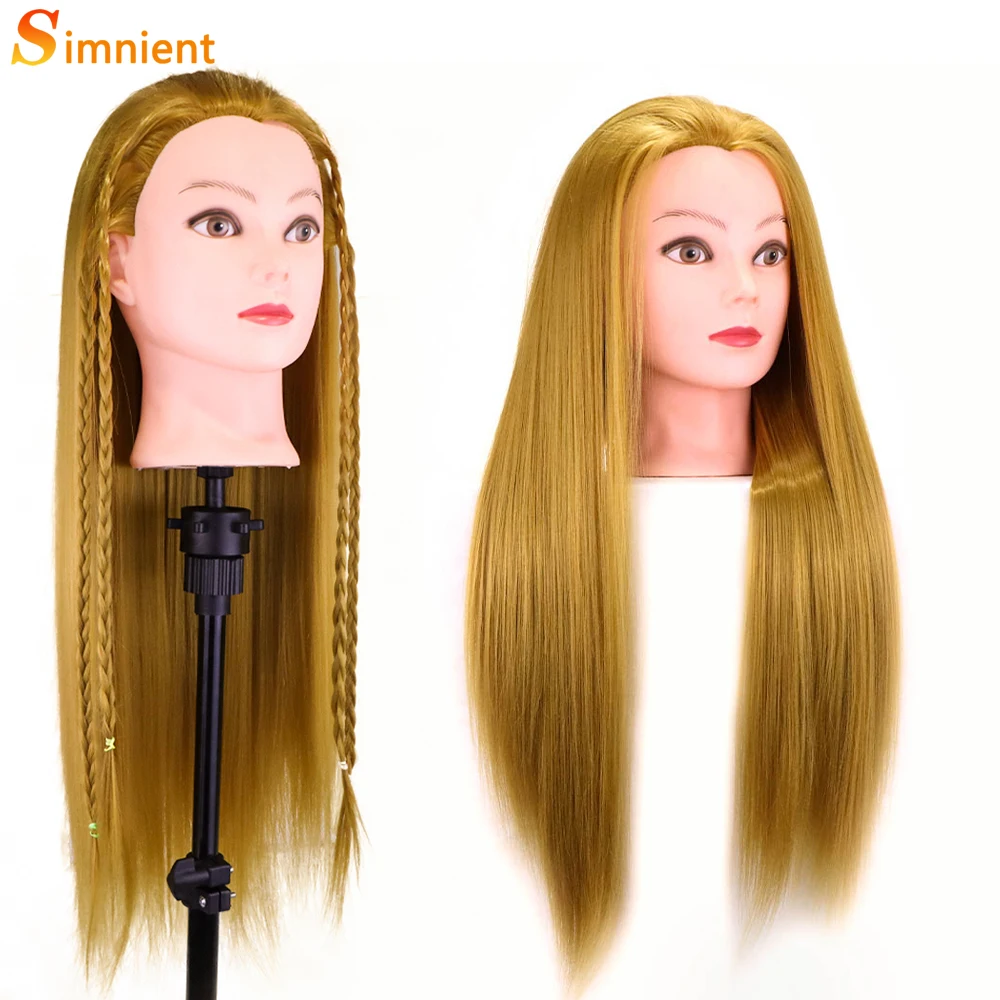 

65Cm Mannequin Head With Hair Training Head Hair Barber Hair Practice Training Mannequin Doll Head For Hairstyles Hairdressing