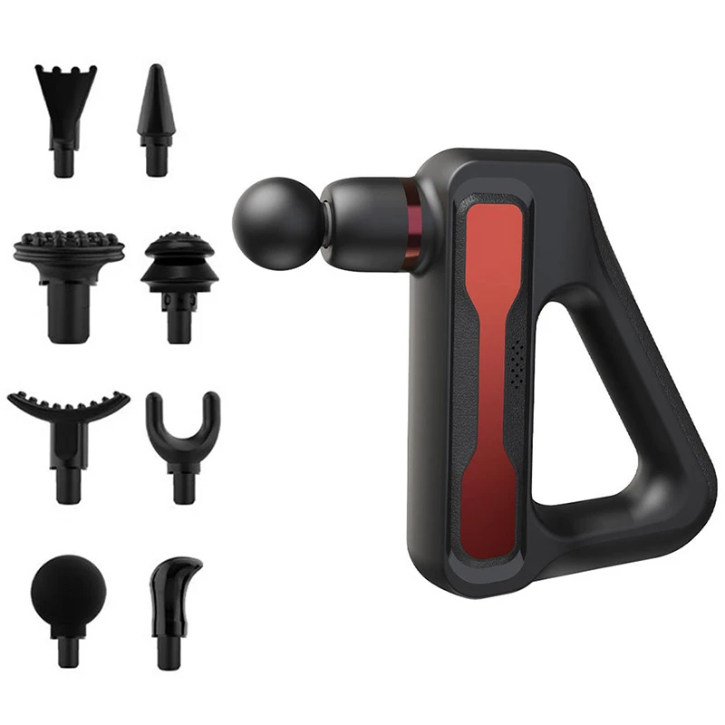 

Mini Electric Massage Gun LCD Display With Replacement Head Muscle Massager Pain Relief Body Relaxation Fascial Gun Fitness Tool