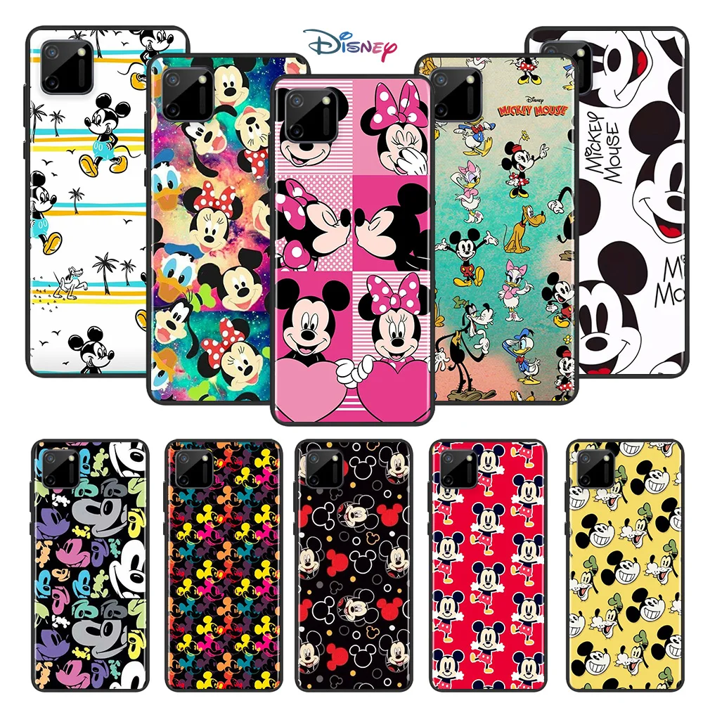 

Disney Cartoon Animation Mickey Mouse Collection For OPPO Realme C11 C12 C15 C17 X2 X3 X7 XT X50 V3 V5 V15 Pro Black Phone Case
