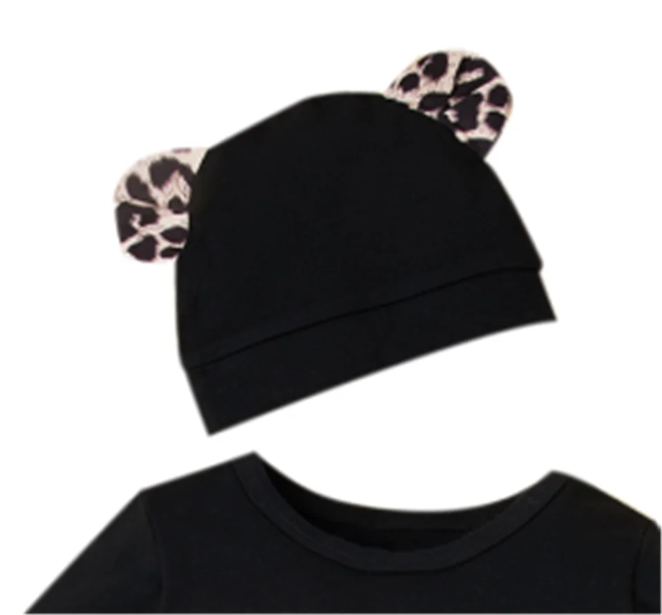 

2021 Autumn Style Infant Newborn Baby Romper Long Sleeve Plaid Pocket Black Hat Cute Jumpsuits Cotton Clothes Outfits