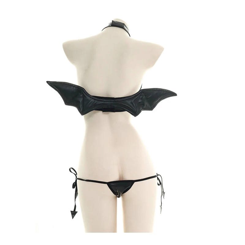 Японские Женские дьявол Костюмы для косплея Пикантная обувь с выемкой на