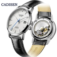 2021 new cadisen men mechanical watch top brand luxury waterproof leather casual automatices men wrist watches heren horloge