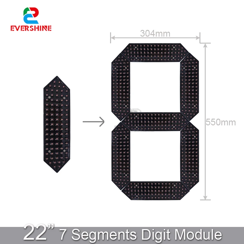 22 Inch Outdoor Waterproof 7 Segments LED Display Led Digital Board Display Signs For Gas Price Station And Scoreboard LED Sign