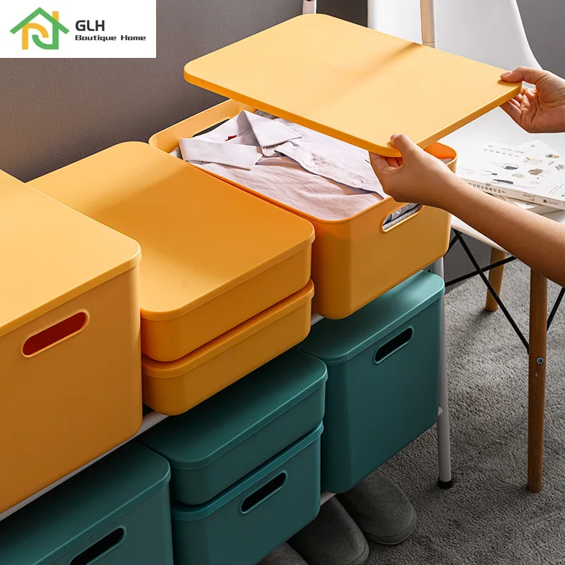 Корзина для хранения игрушек 4/8/16/24 л пластиковая с крышкой | Дом и сад