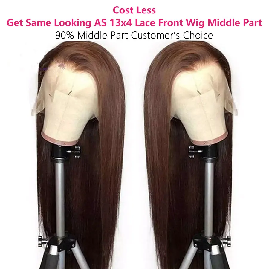 Парик Из прямых светло-каштановых волос #4 прозрачные парики из натуральных без