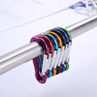 Алюминиевый карабин с D-образным кольцом, 5 шт., карабин, брелок для скалолазания, брелок для пеших походов, случайный цвет