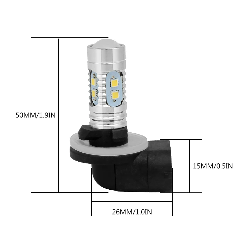 2 шт. H27/881 Led P13W светодиодные лампы 20 Вт 700LM 6500 к белые Противотуманные фары Дневные Фары Светильник вождения дневные ходовые авто светодиодные лампы 12 V-24 V для HYUNDAI