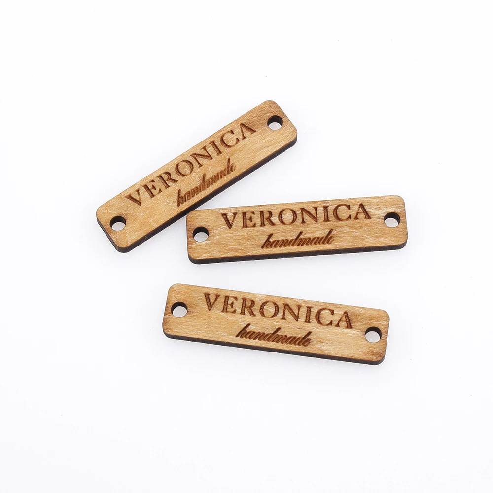 Деревянные Этикетки вязаные этикетки индивидуальный дизайн пользовательские