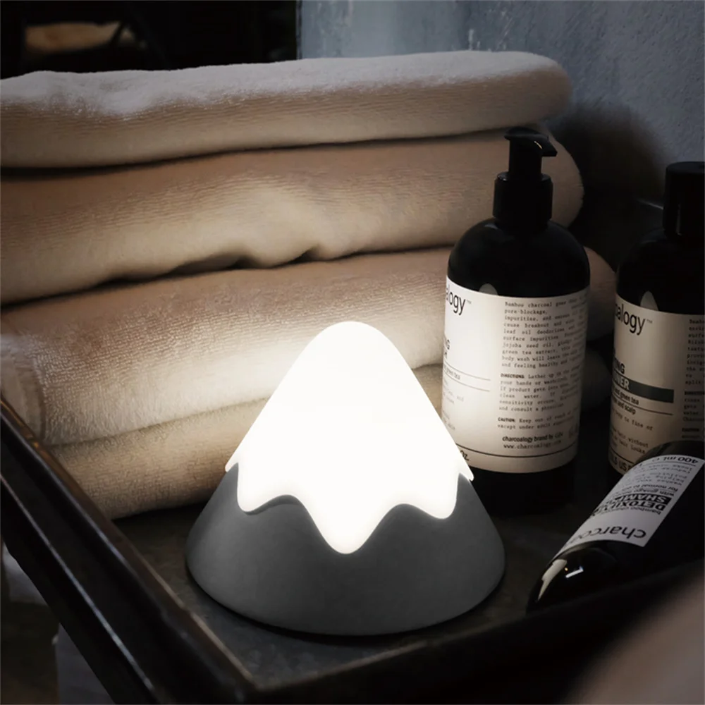 LED Charging Bedroom Snow Mountain Eye Protection Night Light enlarge