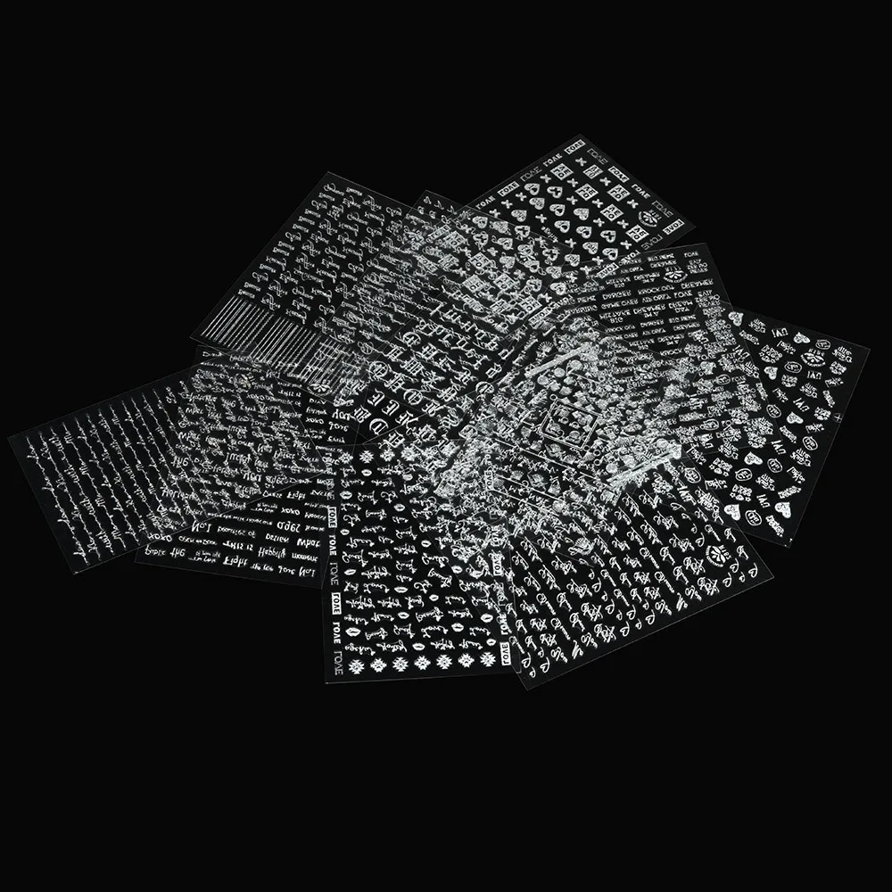 12 шт 3DMulti-elemen наклейки для нейл-арта наклейки для ногтей Типсы украшения DIY маникюр украшения для нейл-арта D40