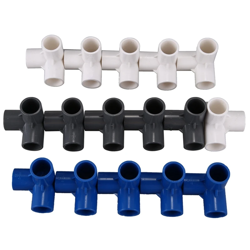 

16pcs Plastic PVC 20mm Hose Tee Connector 3 Way Joint For Garden Irrigation Watering Pipe Adapter Tube Parts Tools