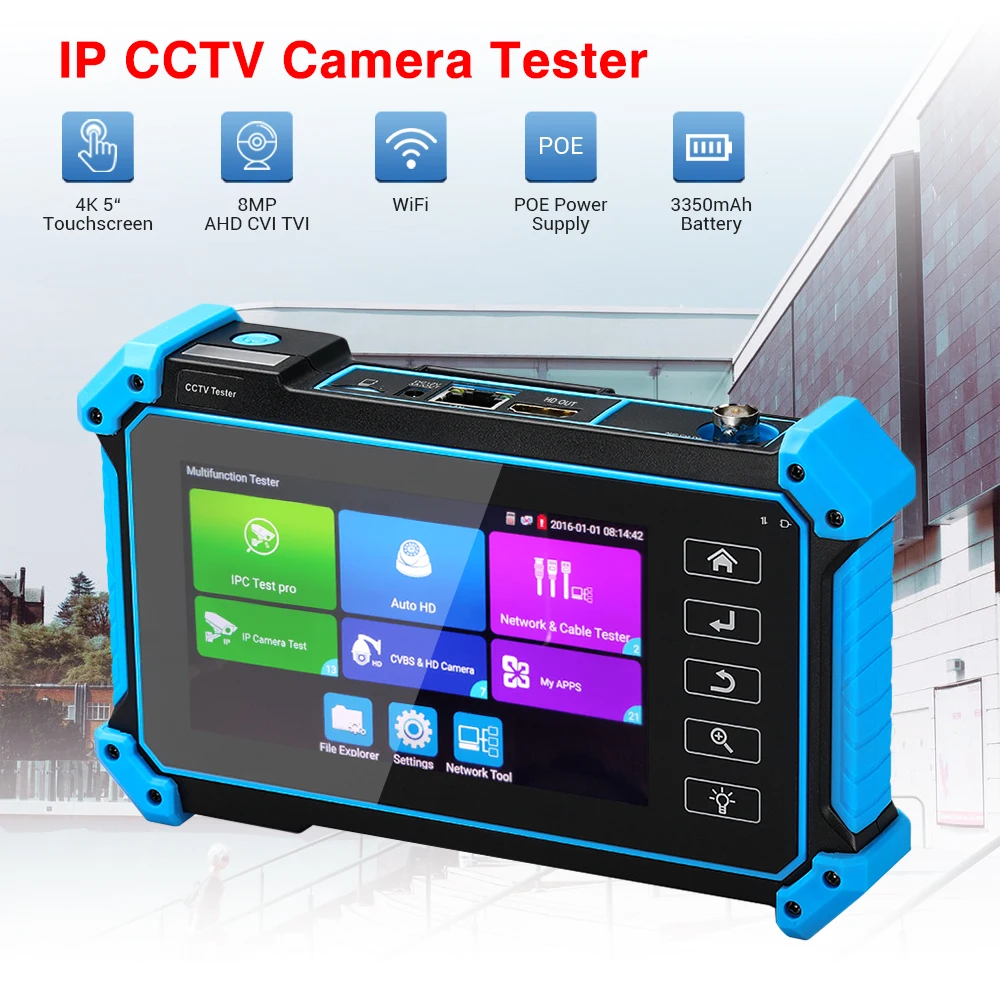 Новейший тестер систем видеонаблюдения 10000 Plus 8 Мп IP CVI TVI AHD SDI аналоговый 6 в 1 для