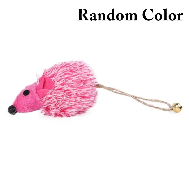 

1Pcs Interactive Cat Toy Plush Sisal Mouse Shaped Kitten Chew Toy Creative Cat Teasing Toys With Bell Cats Supplies Random Color