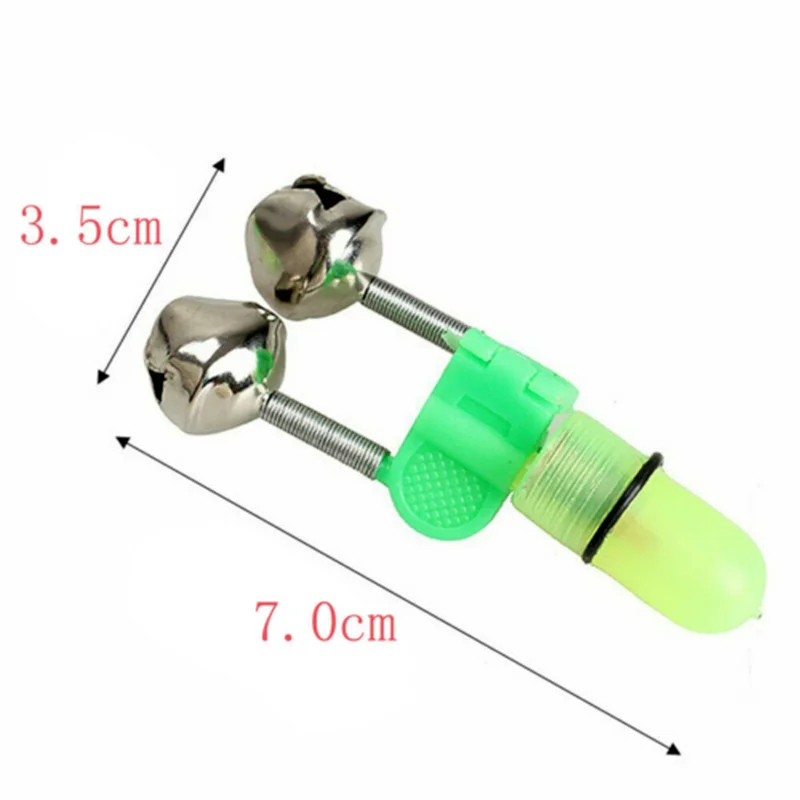 

20 PCS LED Electronic Luminous Bell Fishing Luminous Alarm Ring Fishing Lure Outdoor Double Bell Alarm Accessories Fishing Tool