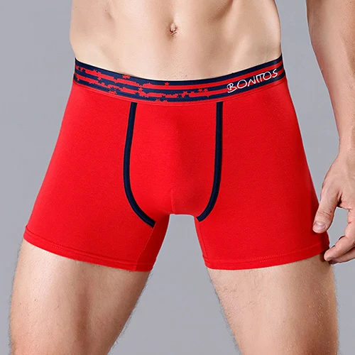 B1 Red Трусы мужские боксеры хлопок трусы-боксеры білизна труси Calvin Silk стринги свободные Man Underwear Men смешные Mans Under Wear мужское нижнее белье подарок для мужчин парные бамбук семейники насадка на член семейники - Цвет: B1 Red