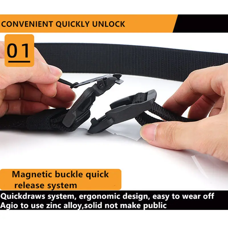 

NEW Military Equipment Combat Tacticals For Men US Army Training Nylon Metal Buckle Waist Belt Outdoor Hunting Waistband