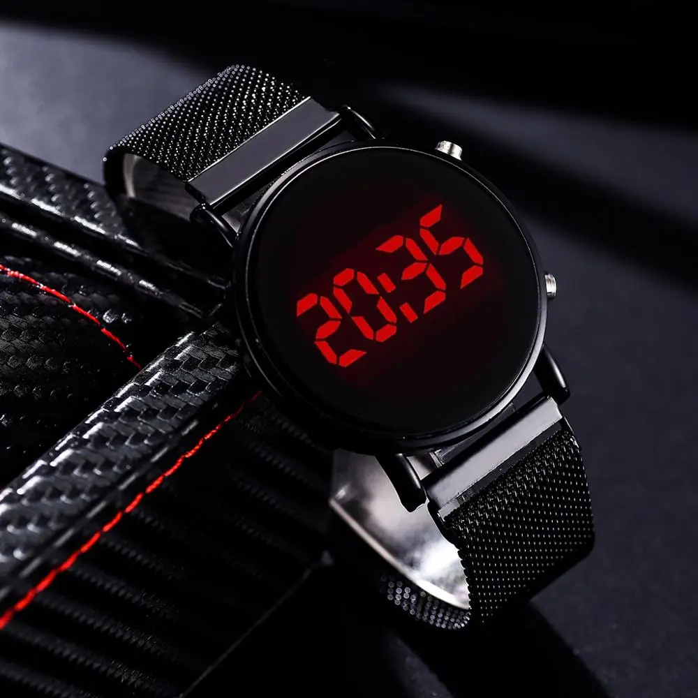 Часы наручные женские с магнитом роскошные Цифровые брендовые дизайнерские