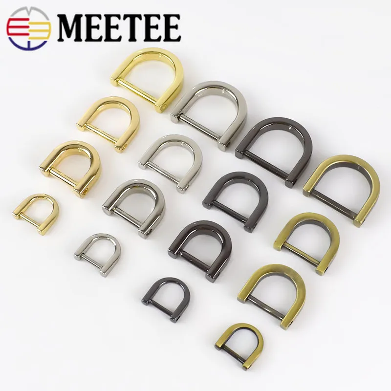 Meetee 5 шт. 1 2 см d образное кольцо металлическое о пряжка для сумки кошелек ремень
