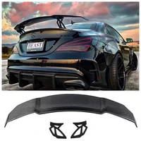 real high quality carbon fiber rear trunk lip roof spoiler wing for mercedes w117 cla200 cla220 cla260 cla45 2015 2021