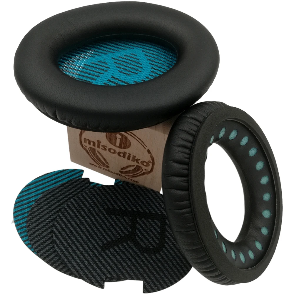 Черный Misodiko сменные амбушюры наборы подушек для Bose quietkomento QC35 QC25 QC2 QC15, SoundTrue, AE2 AE2i AE2w вкладыши для наушников - Цвет: Черный