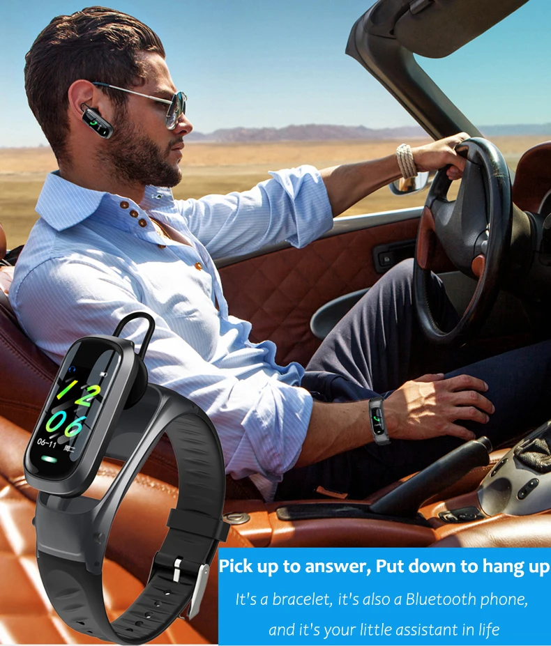 B9 умный Браслет Bluetooth гарнитура модные спортивные часы IP67 Водонепроницаемый