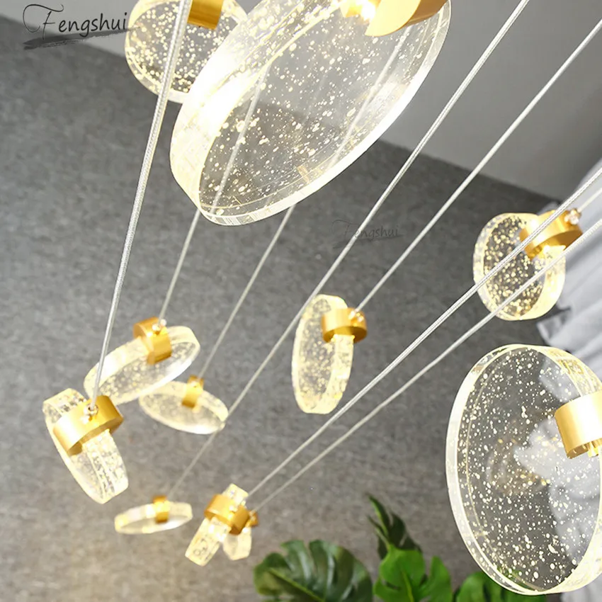 Роскошный светодиодный светильник в скандинавском стиле хрустальная лампа для