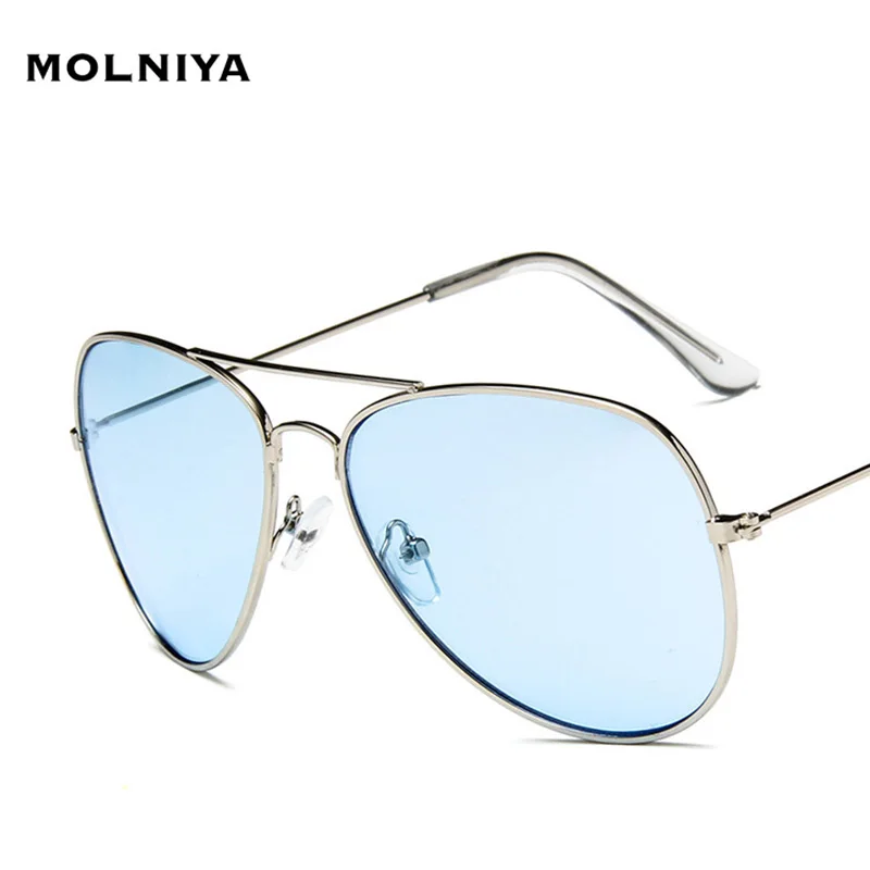 Прозрачные модные большие солнцезащитные очки с круглой оправой женские