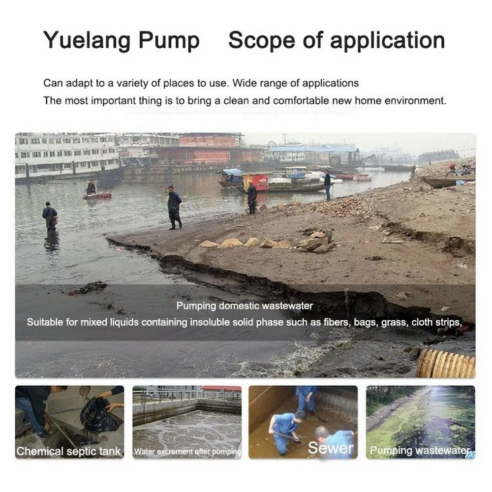 Погружной насос для сточных вод V180F из нержавеющей стали без блокировки водяной