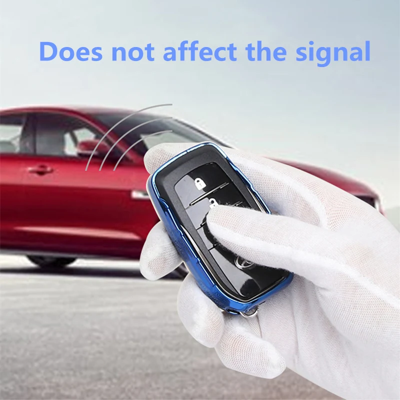 Мягкий защитный чехол для автомобильного ключа из ТПУ Toyota Prado CROWN Camry COROLLA Land Cruiser