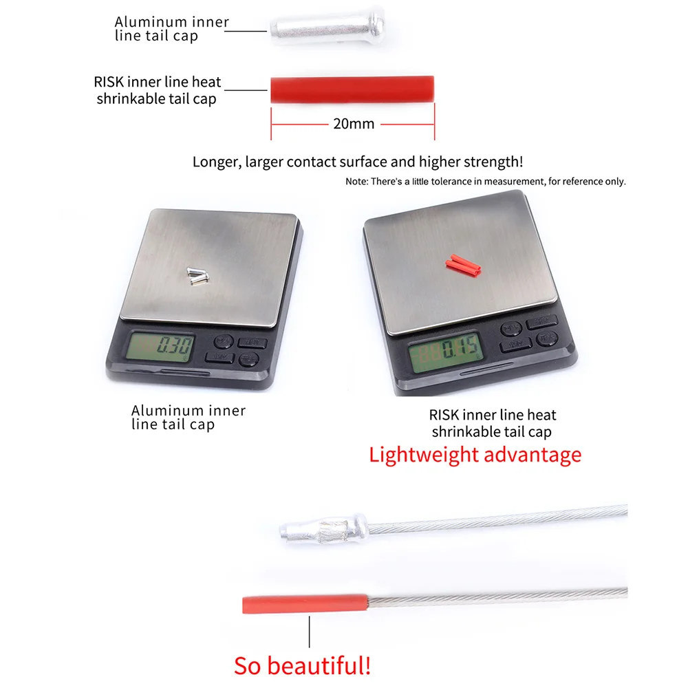 Риск 30 шт./лот термоусадочная крышка Велосипедный тормозной кабель для