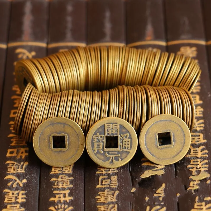 

LAOJUNLU Kaiyuan Tongbao Daqing Ten Emperor Money A String Of Copper Coins Imitation Antique Coins