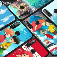 cute anime ponyo for huawei y9s y8s y6s y9a y7a y8p y7p y5p y6p y7 y6 y5 pro prime 2020 2019 black soft phone case