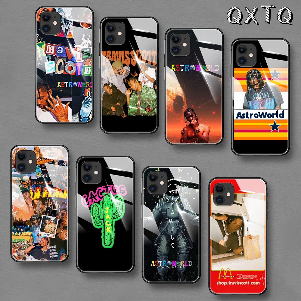 

Travis Scott Cactus Tempered Glass Phone Case For IPhone 5 6 7 8 11 12 13 S SE X Xs Xr Plus Pro Max IPhone13 Mini Cover Cell