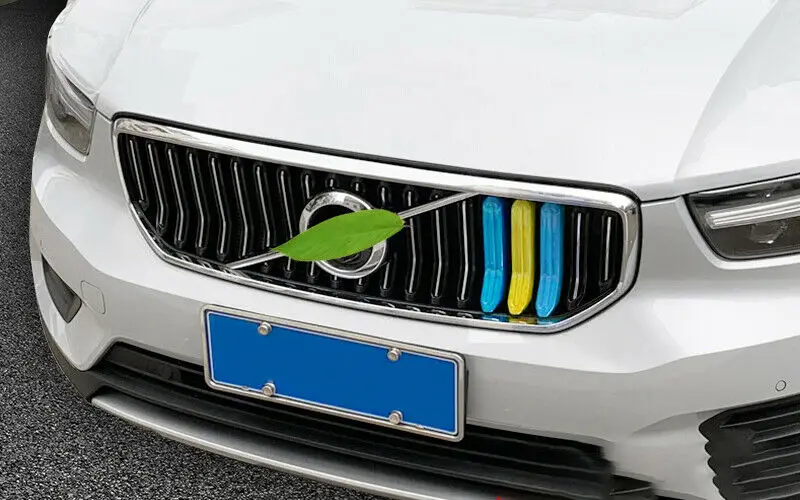 

Front Center Mesh Grille Grill Cover Trim 3-Color Fit For Volvo XC40 2019-2021