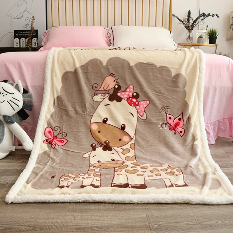 100x140 disney минни Двухслойное утолщенное детское одеяло с рисунком Микки, дышащее одеяло для мальчиков и девочек, детское одеяло с рисунком