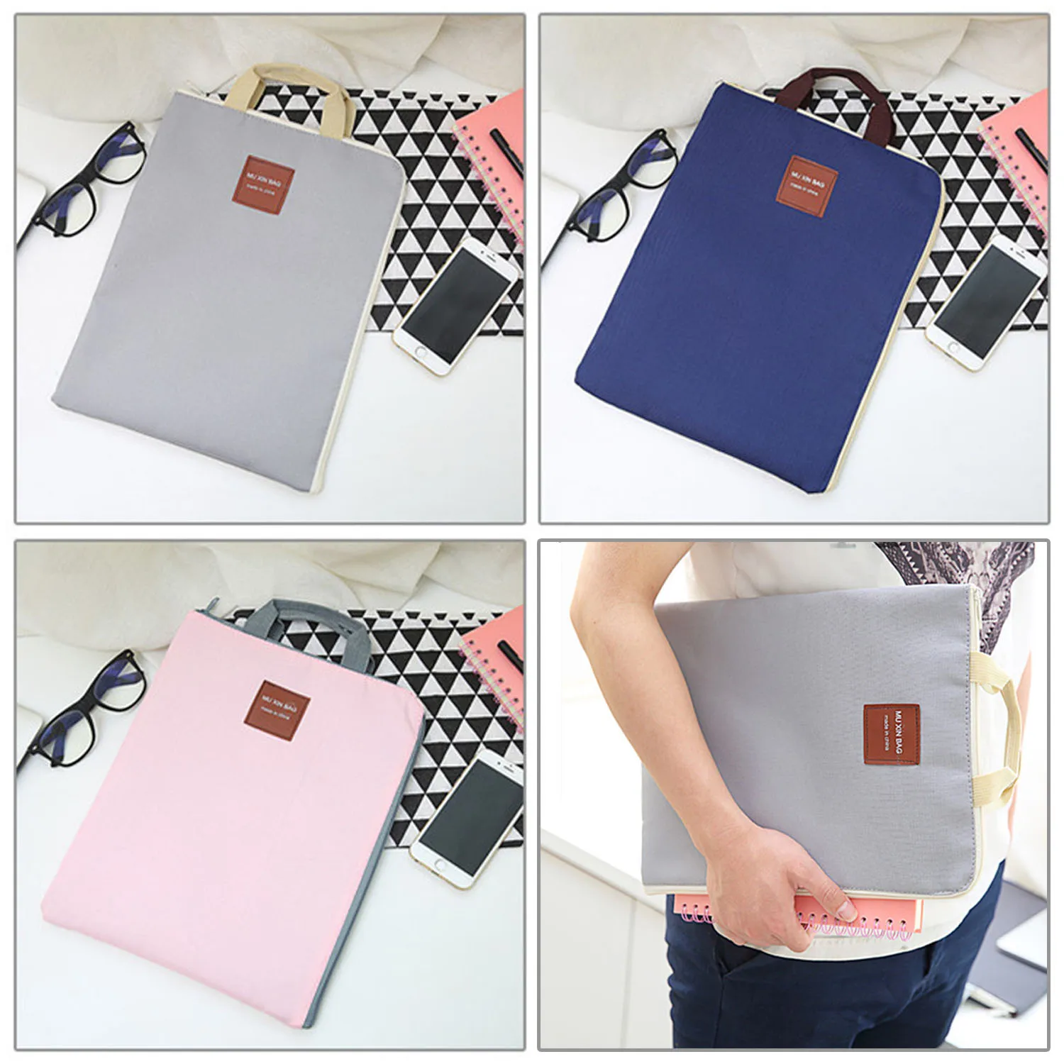 A4 Размеры нейлоновые сумки для документов органайзер файлов папок с ручками