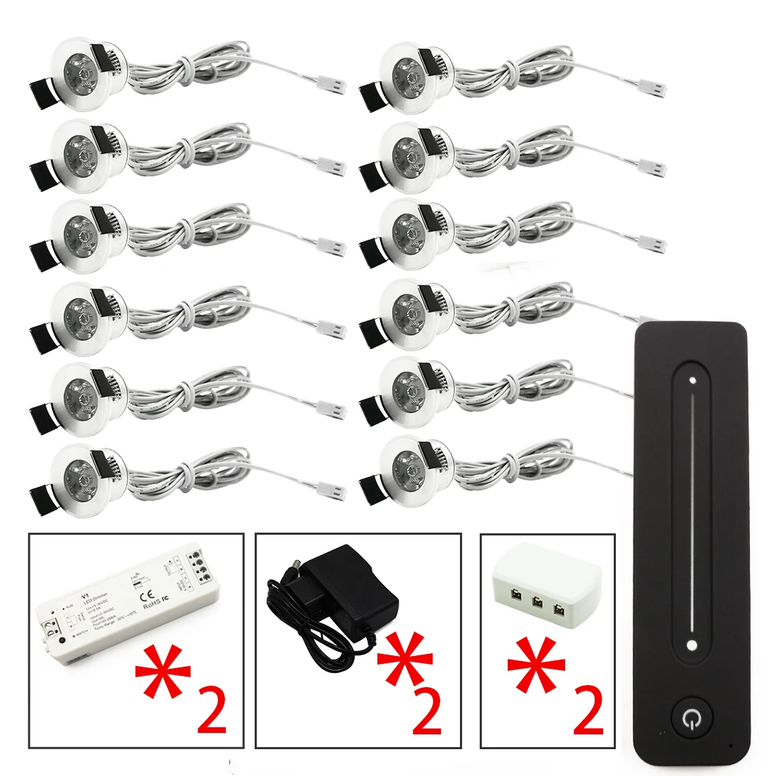 Silvery X12 One Way Светодиодный IARY 12V Мини светодиодный прожектор светодиодный светильник с регулируемой яркостью, 24 ламп четыре Управление памяти пульт дистанционного управления может быть установлен драйвер 6/12 Настенные светильники один Управление; - Испускаемый цвет: Silvery X12 One Way