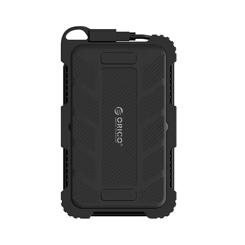 Black 2719U3 ORICO 2,5 дюймов USB3.0 HDD чехол с крючком водонепроницаемый ударопрочный Пылезащитный для наружного жесткого диска коробка для 2,5 дюймовый HDD SSD - Цвет: Black 2719U3
