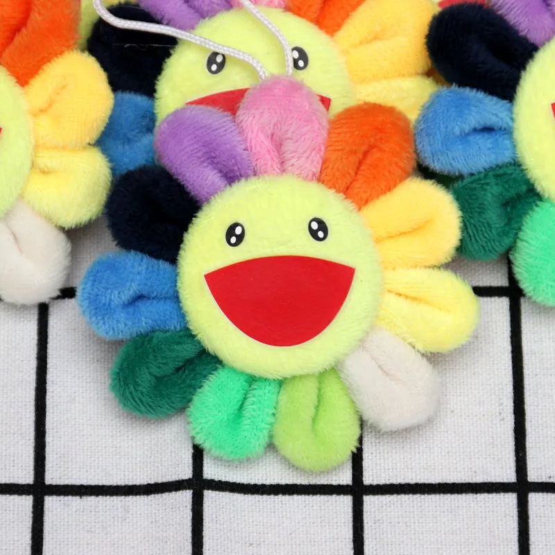 Модная красочная плюшевая брошь в виде подсолнуха Милая с улыбающимся лицом