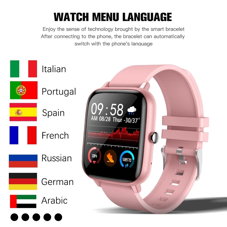 

2021 New Bluetooth Call Smart Watch Women Waterproof Sports Fitness Tracker For Xiaomi Huawei Phone Health Music smartwatch Men