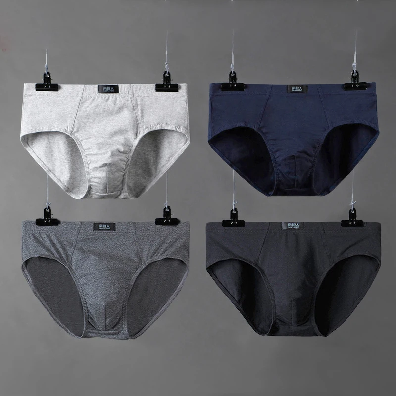 

4PCS/Lot High quality Pure Cotton Man Printing Triangle Male panties underwear men cuecas mens briefs slip men briefs panties