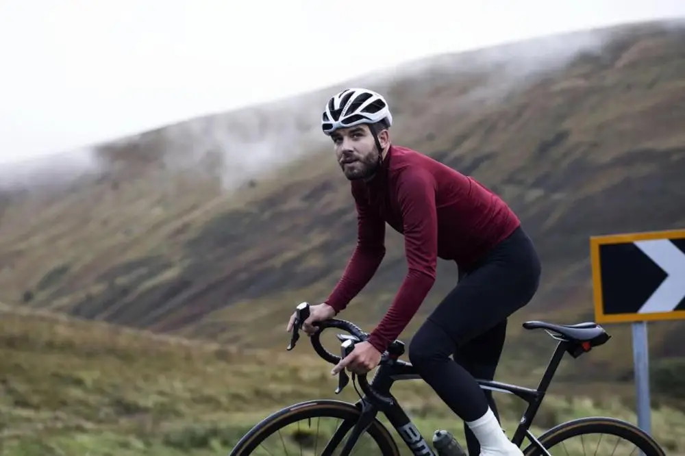 SDIG 2019 зимняя велосипедная Джерси Мужская термальная флисовая с длинным рукавом