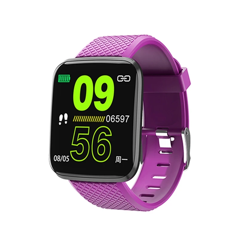 116 Plus2 purple Новинка 116 Pro/Plus2 обновление пользовательского интерфейса Смарт часы HR Монитор артериального давления Мульти Спорт напоминание фитнес Смарт часы для дропшиппинг - Цвет: 116 Plus2 purple