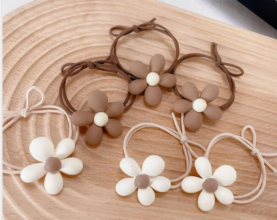

Korean Women Hair Rope Lovely Flower Hair Ring Fashion Girl Wild Tie Hair Rubber Band Head Rope Hair Accessories 44