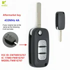 Новый запасной дистанционный ключ-брелок KEYECU 433 МГц 4A для Smart Fortwo 453 Forfour 2015 2016 2017 CWTWB1G767 TWB1G767